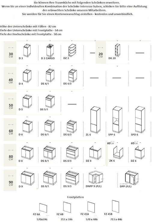 Kuche Schranke Kuchenzeilen Cuba Libre 280 220 Cm Weiss Eiche