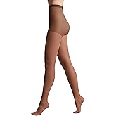Conte Women's Matte Tan Pantyhose Tights with Control Top - Ideal - 40 denier