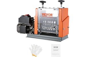 VEVOR Automatic Wire Stripping Machine, 0.06''-0.98'' Electric Motorized Cable Stripper, 60 W, Wire Peeler with Visible Strip