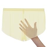 JINSHI Men's Mesh See Through Boxers Sexy Silk