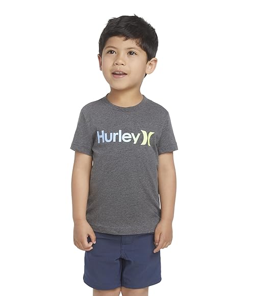 Hurley Boys' One and Only Graphic T-Shirt, Charcoal Heather/Multi, 7