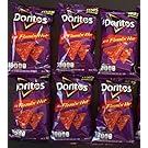 Doritos Flaming Hot 6 Pack (62g/2.18 oz each bag) Original Sabritas Mexican Edition Version Tostilocos Chili Corn Tortilla Chips Snacks