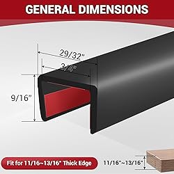 Rubber Edge Trim, 3/4" Self Adhesive Flexible U