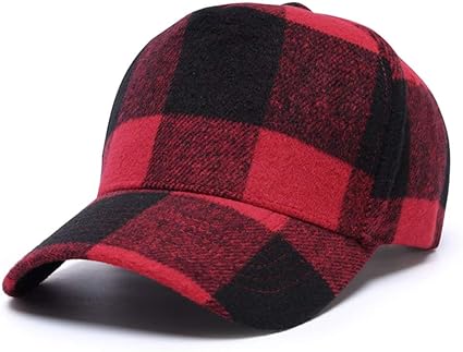 plaid baseball hat womens