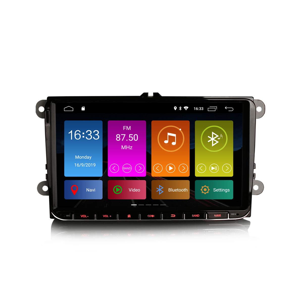 ERISIN 9 Inch Android 10.0 Car Stereo Multimedia for VW PASSAT GOLF MK5/6 TIGUAN JETTA SKODA Audio Support GPS Sat Nav Bluetooth Wifi 4G DAB + RDS Mirror Link TPMS CarPlay DSP Amplifier