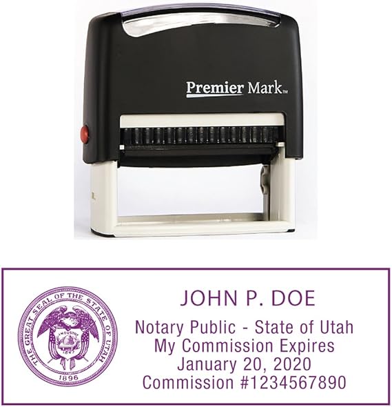 Utah Notary SelfInking Rubber Stamp Meets State