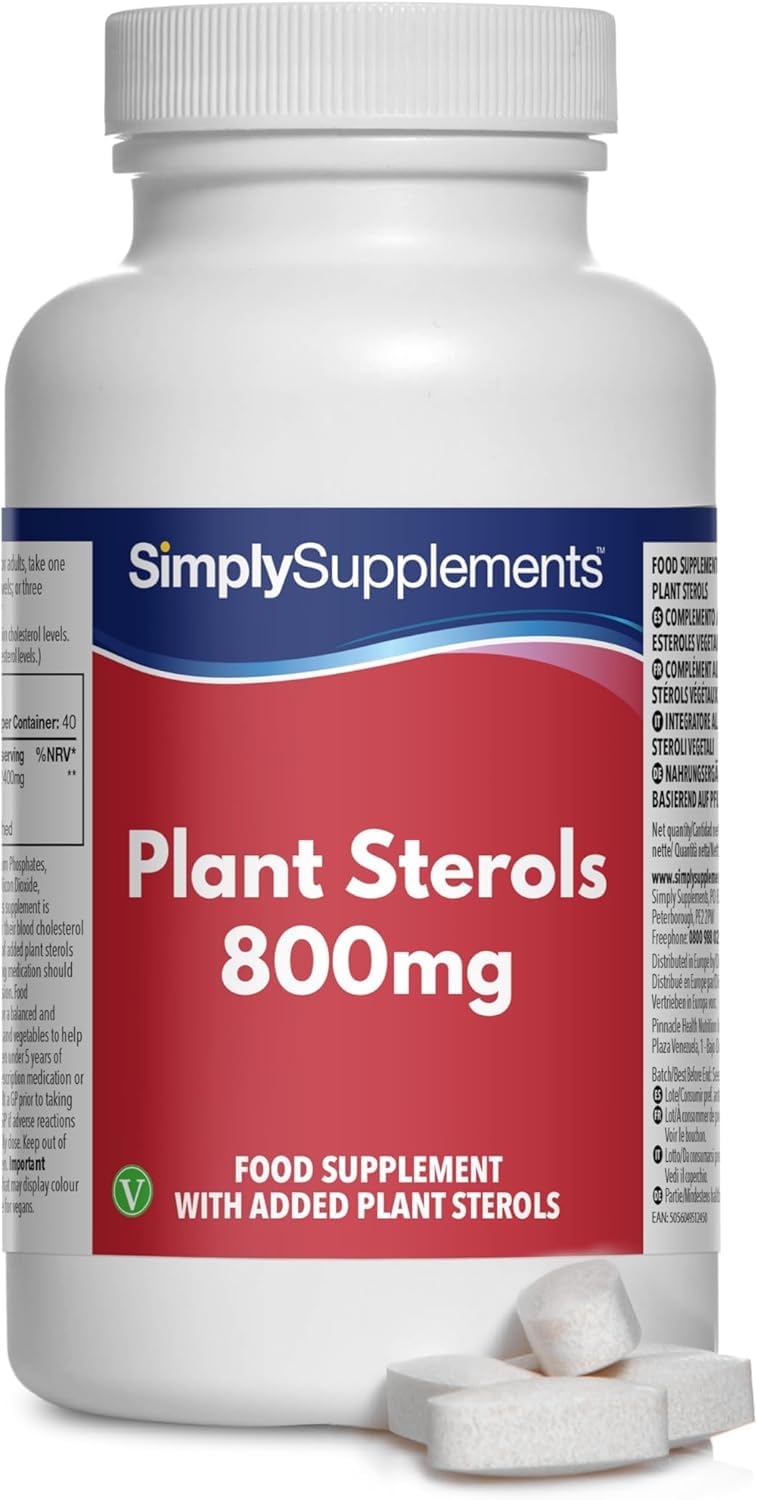 Plant Sterols 800mg | Helps Maintain Normal Cholesterol Levels | with Beta-Sitosterol | 120 Vegan Tablets | Vegan & Vegetarian Friendly | Manufactured in the UK