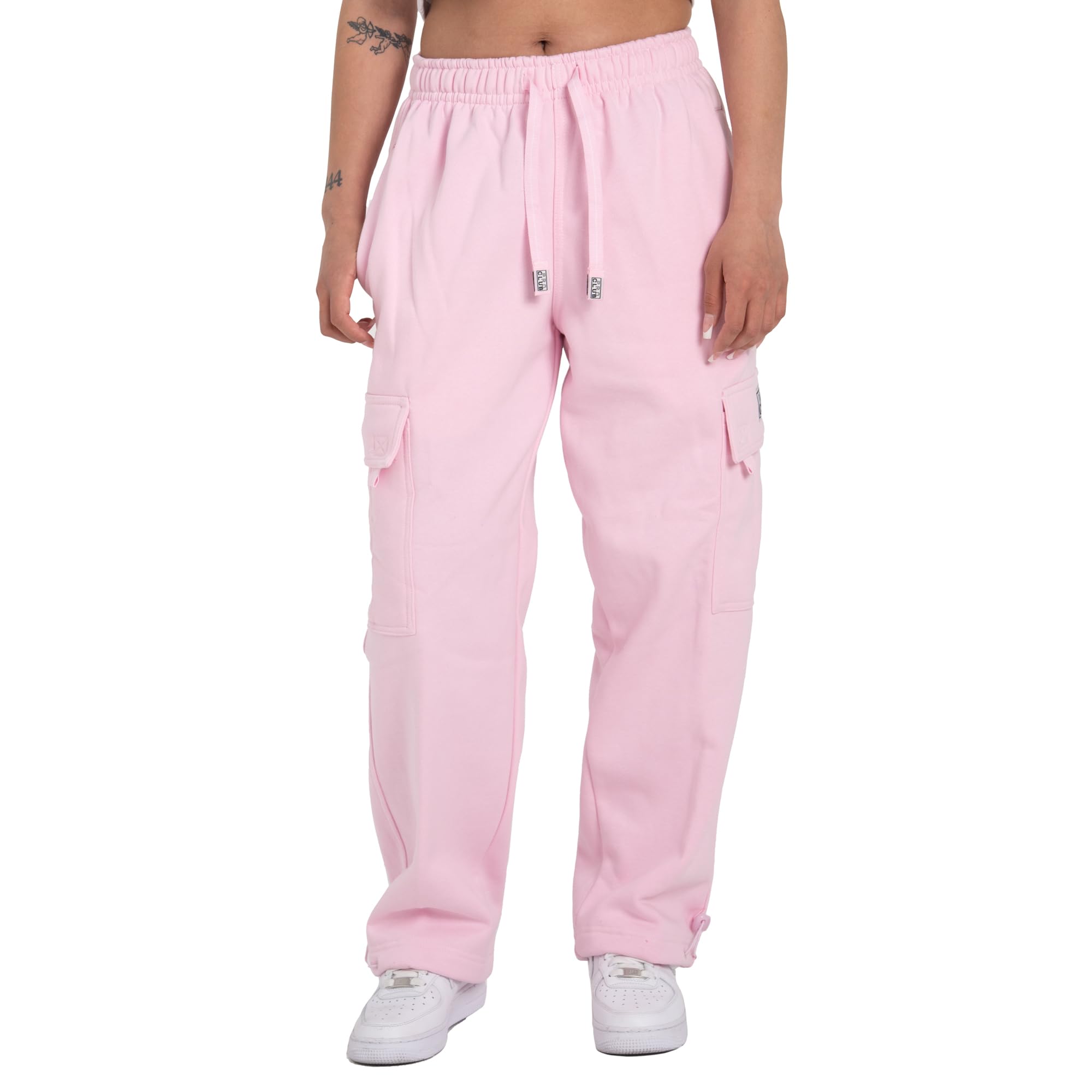 Pro Club Men's Heavyweight Fleece Cargo Pants (US, Alpha, Small, Regular, Regular, Standard, Pink) Image