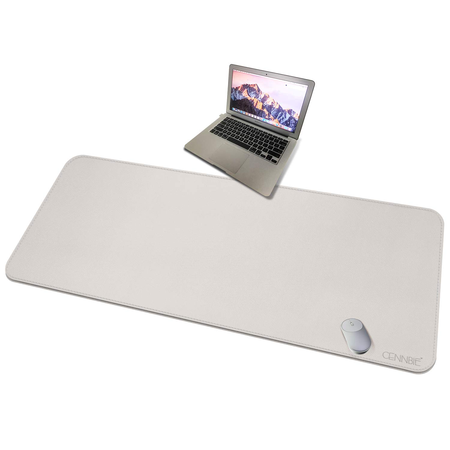 CENNBIE 150x70cm 4XL Super Large Desk Mat - Mega Size Premium Vegan Leather Desk Pad - Ultra Ergocomfort Technology (Cream) — image 1