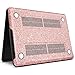 B BELK Air 13 Inch Case, 3 in 1 Glitter Bling Smooth PU Leather Coated PC Ultra-Slim Light Weight Hard Case with Keyboard Cover & Screen Protector