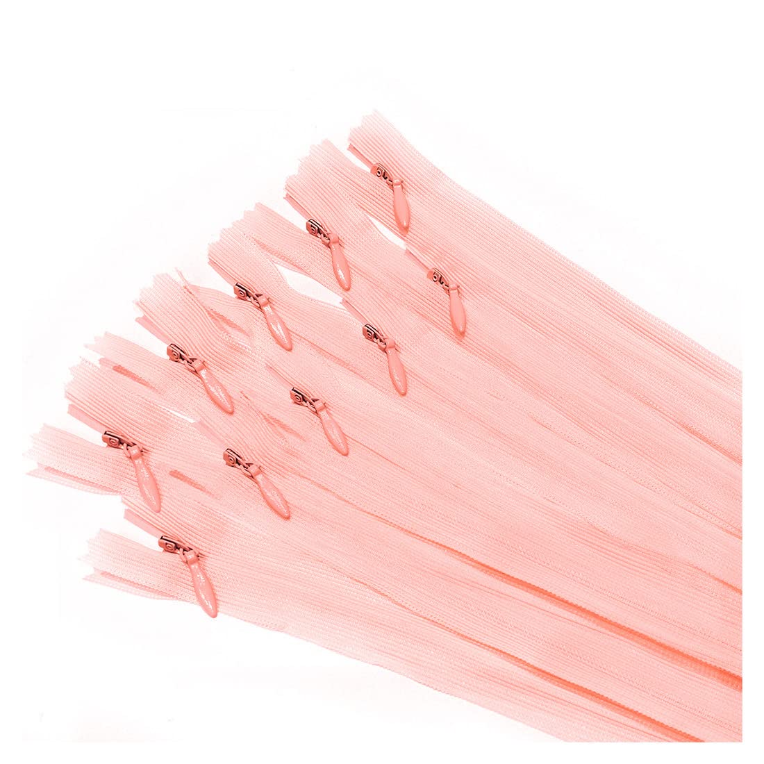 Pack of 10 Invisible Closed Zippers, Zippers in Many Sizes and Colors #3, Fine, Elegant and Discreet Zipper to Sew On Clothes, Dresses, Skirts, Sewing, (50cm, 150)