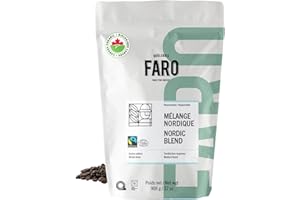 Café FARO Nordic Blend Specialty Coffee, Medium Roast Whole Coffee Beans, Bold Balanced Coffee, USDA FairTrade & Kosher Certi