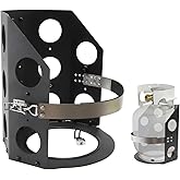 Heavy-Duty 20 lb Propane Tank Holder,Stainless Steel Mounting Bracket | For RV, Truck, Boat &amp; Trailer Marine Grade Stainless Steel Mounting Bracket with Locking Straps, Fits 17/20/22lb Gas Tanks