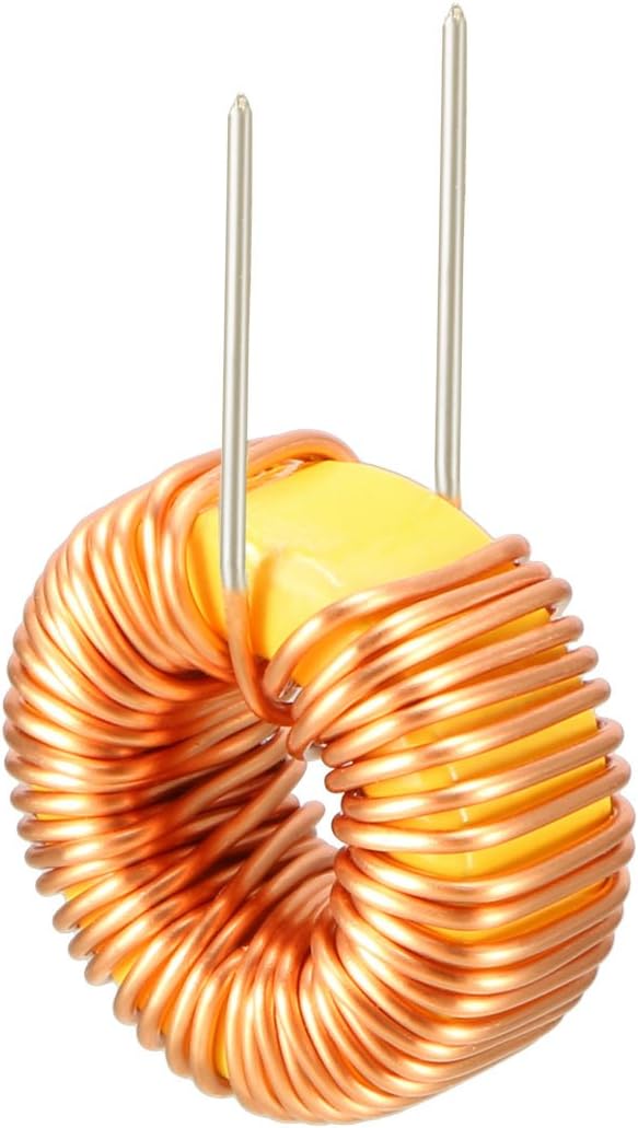 sourcing map 10Pcs Vertical Toroid Magnetic Inductor Monolayer Wire Wind Wound 100uH 6A Inductance Coil, 10Pcs 100uH 6A - Image 3