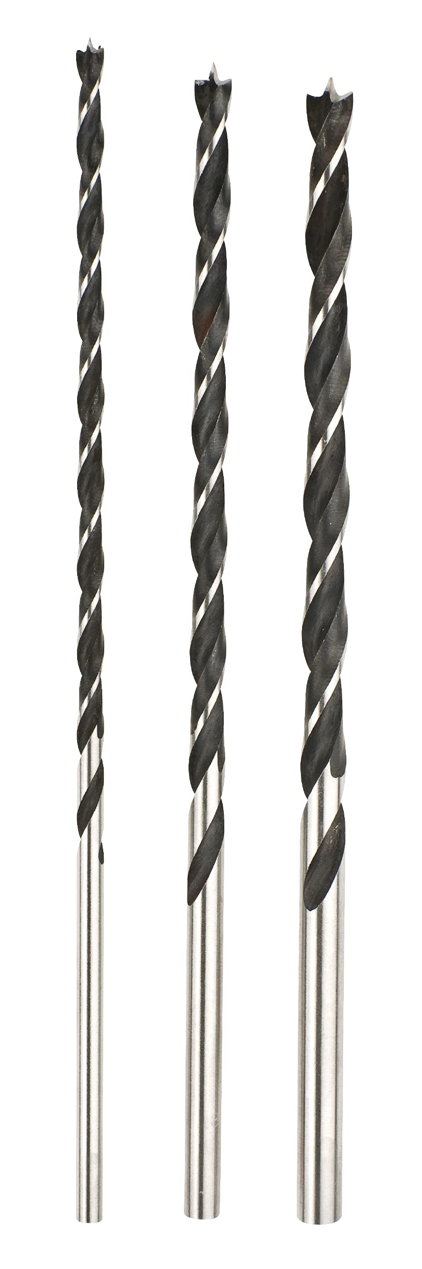 kwb 3-Piece Industrial-Quality Beam Drill bit Set 250 Mm with 1-Bevel Spiral Shape for Precise Drilling