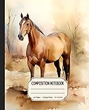 Horse Composition Notebook: College Ruled Notebook