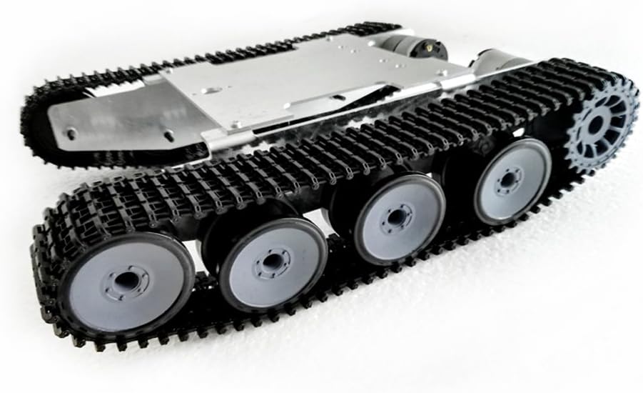 Intelligence RC Tank Mount Car Truck Robot Chassis CNC Alloy Body L31cmW25cmH7cm