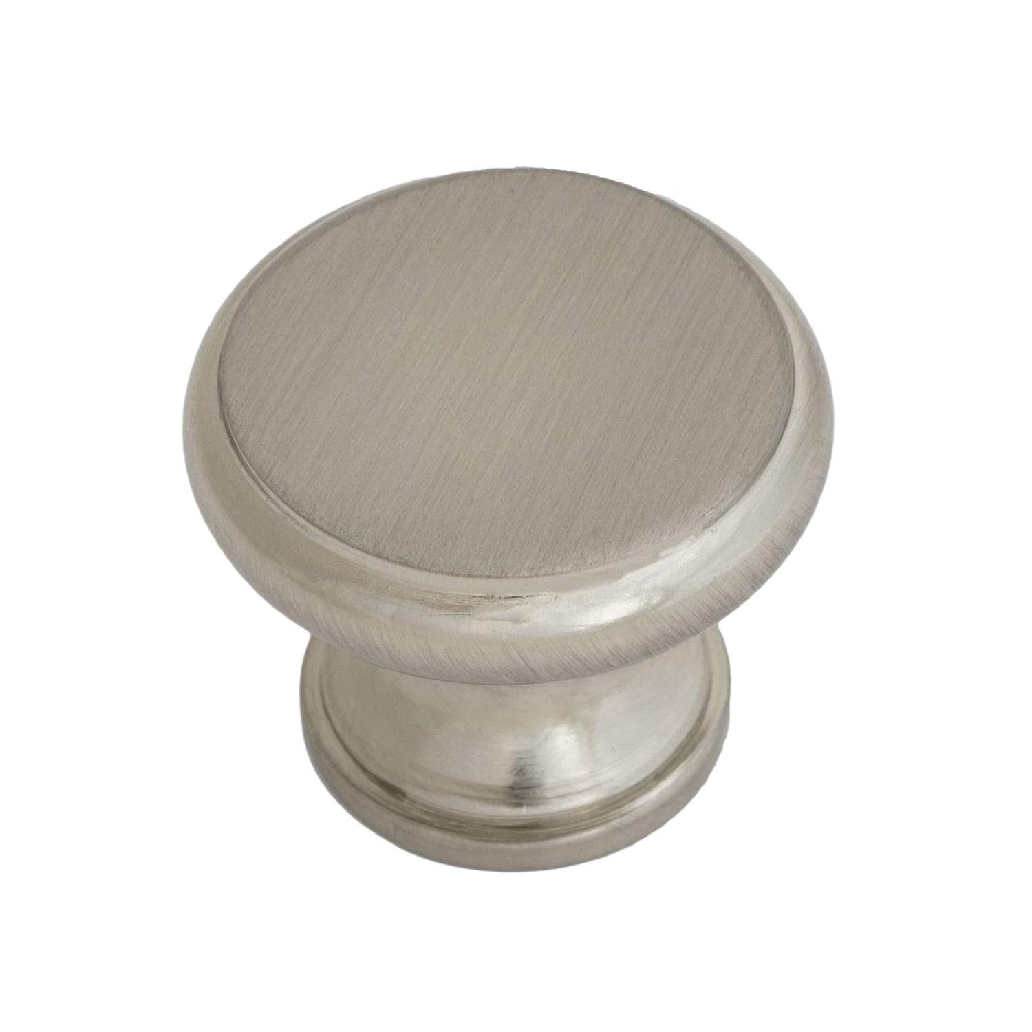 Paquete de 1 perilla de níquel satinado de 1 1/4 pulgadas con parte