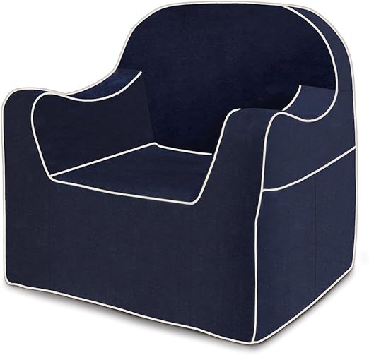Amazon Com P Kolino Reader Chair Navy Blue With White Piping
