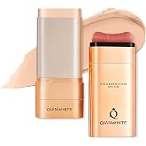 QIANWHITE Korean Foundation Stick Foundation for Mature Skin Tint | Buildable Light to Medium Coverage Foundation Makeup Concealer Stick, Dual-Ended with Brush for All Skin - Natural Finish #01