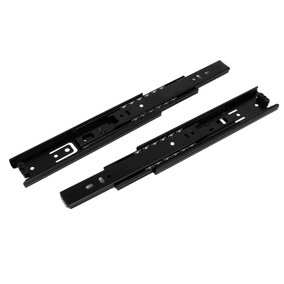 Sourcingmap 8-Inch Drawer Slides, Full Extension Ball Bearing Slide Track Rail 43mm Wide 33lb Capacity Black 1 Pair