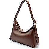 RosCelesty Crescent Shoulder Bag for Women Crossbody Purse Vegan Leather Handbag Adjustable Strap