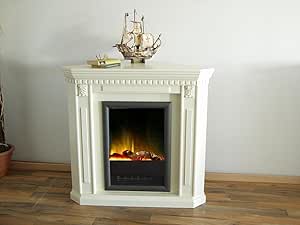 XANA-Möbel - Chimenea eléctrica de esquina, color crema: Amazon.es: Hogar