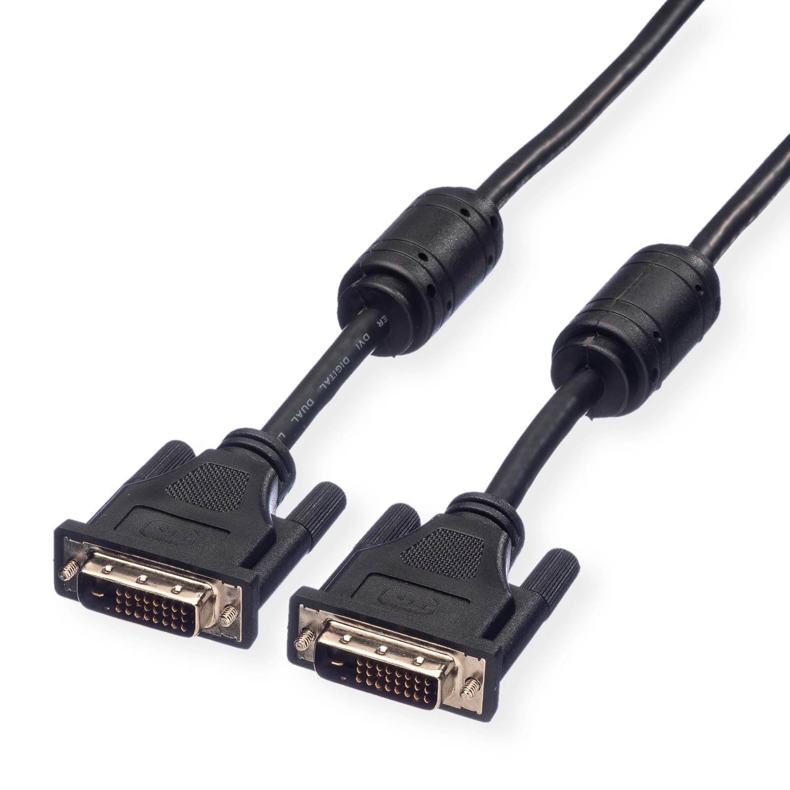 ROLINE DVI Cable | Monitor cable DVI Plug-Plug | Dual Link connection cable Black 7.5 m