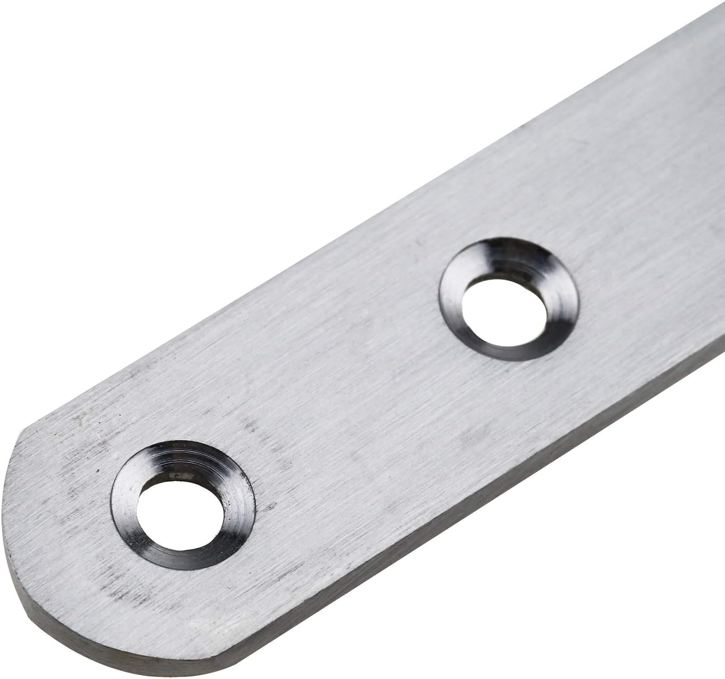 OTOTEC Stainless Steel Flat Plate Connector Straight Support Shelf Bracket with Screws 6pcs 160x20x3mm, Silver - Image 3