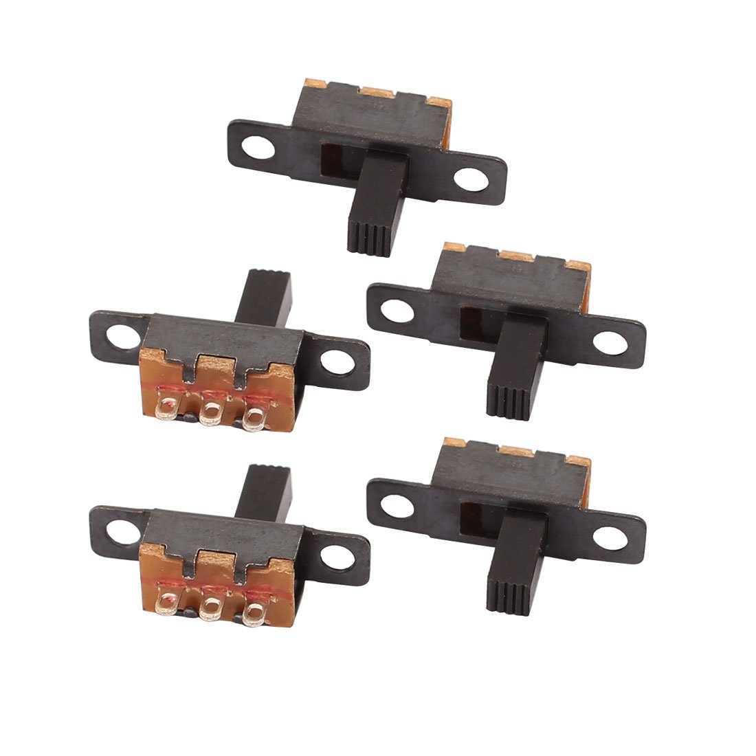 Sourcingmap 5Pcs 2 Position 3P SPDT Toggle Slide Switch On-Off PCB for DIY Making Model