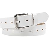 Dickies womens Fully Adjustable Perforated Casual Jean Workwear Belt With Roller Bar Buckle
