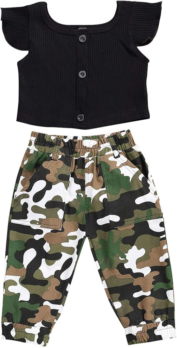 camouflage little girl pants