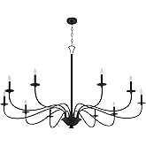 Quorum Lighting 6021-10-59 Maryse Chandelier, 10-Light 600 Total Watts, Matte Black
