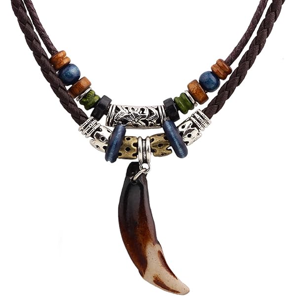 EINCORN Leather Tribal Necklace for Women Men Vintage Bohemian