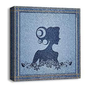 Canvas Wall Art Beautiful Jeans Fabric...