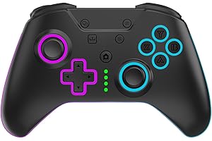 SANGDER Xbox One Controller, RGB LED Light Wireless Xbox Controller Compatible with Xbox One X/S Xbox Series X/S,2.4GHz Wireless Adapter with 3.5mm Audio Jack,Black
