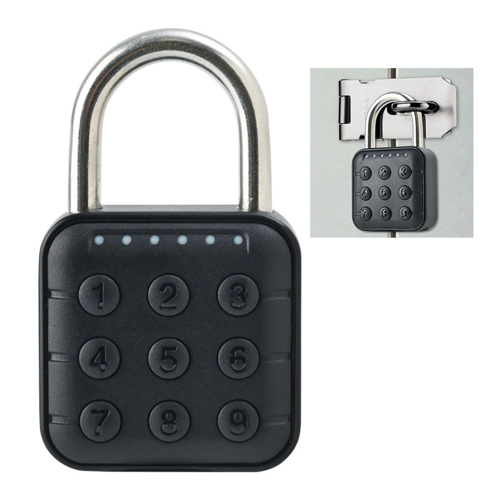 6 Digit Electronic Password Lock, IP67 Water Proof Padlock with 304 Stainless Steel Shackle, for Suitcase Cabinet Luggage Storage Locker Door