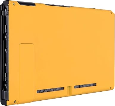 Amazon Com Extremerate Soft Touch Grip Caution Yellow Console Back Plate Diy Replacement Housing Shell Case For Nintendo Switch Console With Kickstand Joycon Shell Not Included Computers Accessories