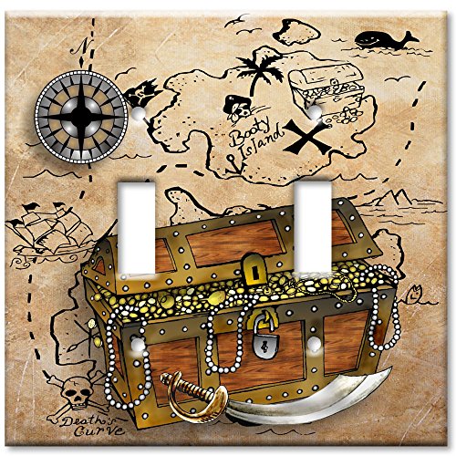 Art Plates - Treasure Chest Switch Plate - Double Toggle
