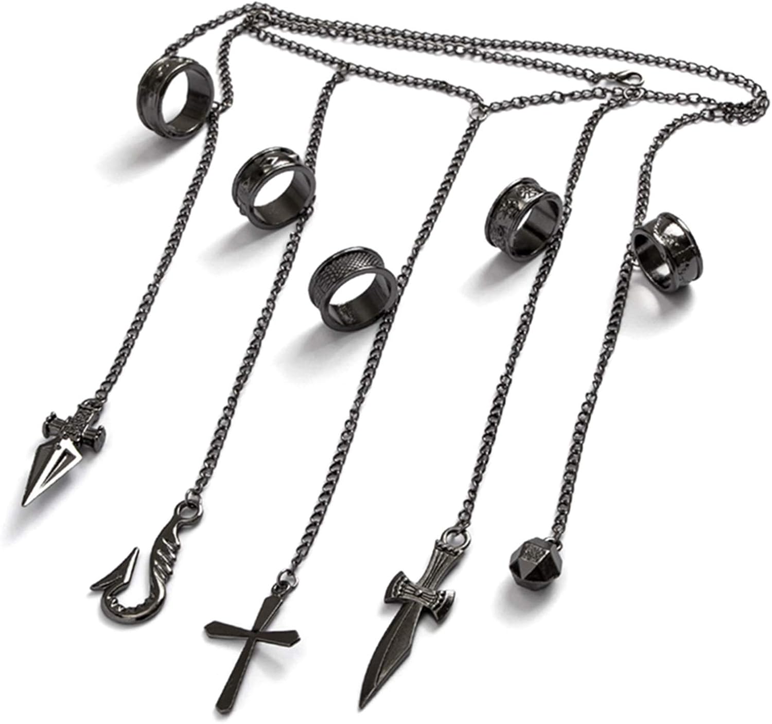 Elibeauty Kurapika Chains Cosplay Props Five Fingers Chain for