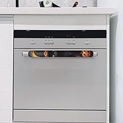 ASQVTIFE Black Cat Refrigerator Handle Covers Set
