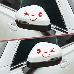 1 Pair Cute Smile Face 3D Decal Sticker for Auto