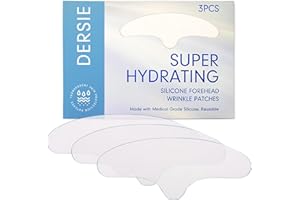 Dersie Silicone Forehead Wrinkle Patches: Reusable Silicone Anti Wrinkle Patches - Forehead Wrinkles Treatment - Overnight Use for Best Results - 3 Patches