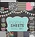 me & my BIG ideas Paper Pad, Chalkboard Doodle, 12-Inch by 12-Inch (Pack of 48)