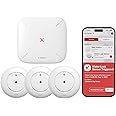X-Sense Wi-Fi Water Leak Detector, Smart Water Sensor Alarm, Water Detector Alarm with 1700 ft Transmission Range for Kitchens, Basements, Bathrooms, 3 Water Detectors & 1 Base Station, Model SWS54