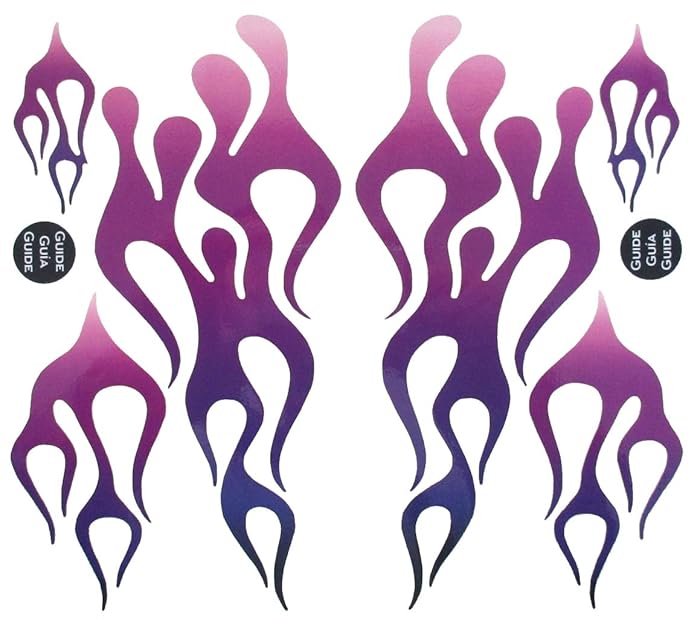 KA Mixer Decal Cover Kit Purple Mix Single Sticker Flame Kit Plum to Purple to White, Designed to Fit All Kitchenaid Stand Mixers, Including Professional 600, and Artisan. Mixer Not Included.