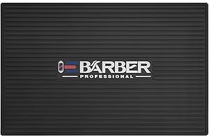 IEBARBER Rubber Bar Mat Barber Station Mat for Hair Styling Tools, Heavy Duty Non-Slip Bar Service Mat Flexible Rubber Mat for Clippers Salon Tools Salon Work Station Pads18"X12" Style A