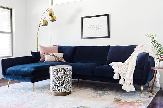 Amazon Com Edloe Finch Left Facing Chaise Down Feather Cushions