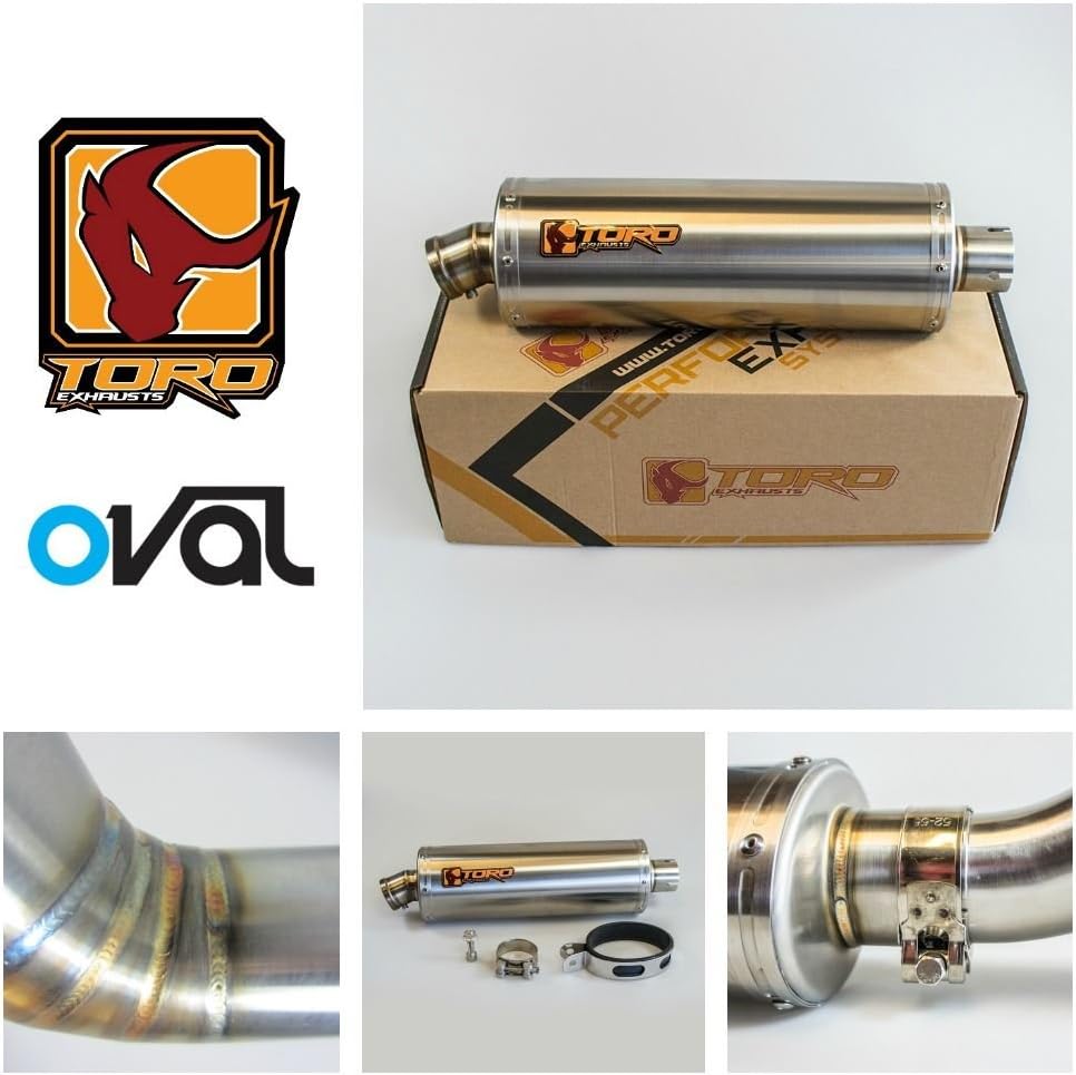Toro Exhaust Link Pipe, w/ Stainless Oval Silencer compatible with ZX-6R 03-04