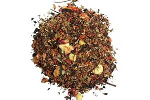 Nelson's Tea - Strawberry White Chocolate Tea - Loose Leaf Blend - Black tea, white tea, rose buds, rose hips, safflower, strawberry leaf, strawberries, and white chocolate - 16 oz